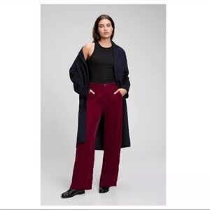 GAP Recycled Velvet High Rise Trousers, 6, NWT